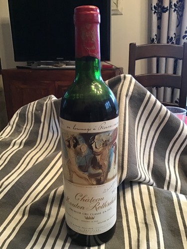 Bouteille vin mouton - de,