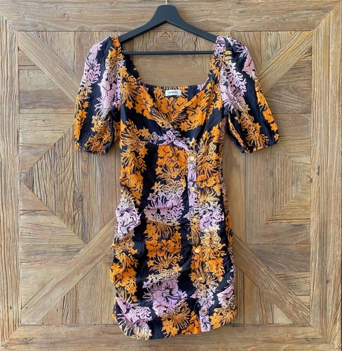 Robe sandro froncée orange - sandro,