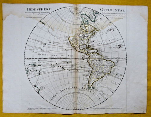 Mappemonde par isle 1724 - mappemonde, l'isle