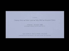 LOOSY - CARTON INVITATION EXPOSITION - 1996 - GALERIE RIZZO
