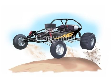 Sand rail dune buggy atv - rail, short