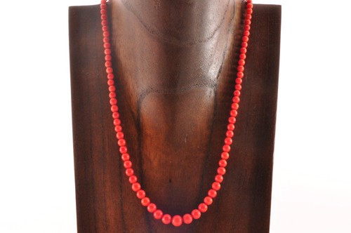 Collier corail rouge fermoir