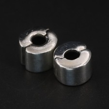 Sterling Silver - Set of 2 PANDORA ALE Smooth Clip Bracelet Charm Bead - 4g