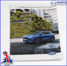 GENUINE FORD PUMA 2019-2022 SUPPLEMENTAL OWNER'S GUIDE HANDBOOK BOOK