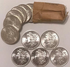 Lot of 6 1878-1887 CC Morgan American Silver Dollars - Uncirculated Mixed Dates
