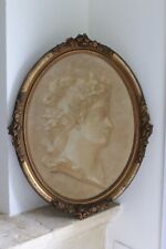 Pierre Paulus (1881-1959) medallion "Le printemps" oil on cardboard