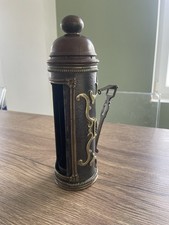 Ancienne lanterne sourde en fer et laiton XVII XVIII siècle bougie à main