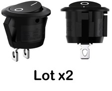 Lot 2 interrupteurs rond à