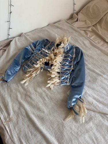Veste plumes velours - veste, faite
