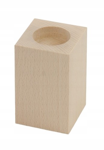 Bougeoir bois 12x6cm - , –