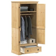 Garde-robe Corona 76x50x170 cm bois de pin massif armoire de rangement vidaXL