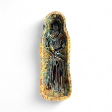 Moule Ancien Alsacien Rare – Poupon Terre Cuite Vernissée Mouchetée - 35,5 Cm