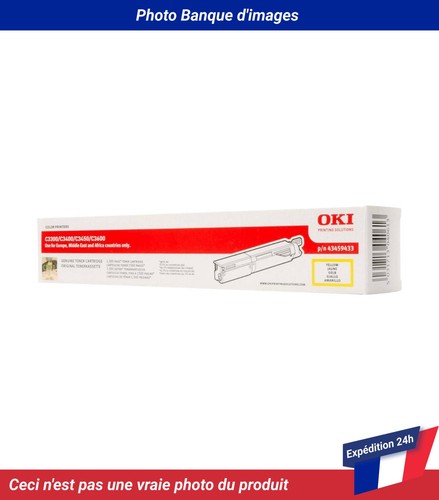 43459433 oki c3400 - toner, jaune