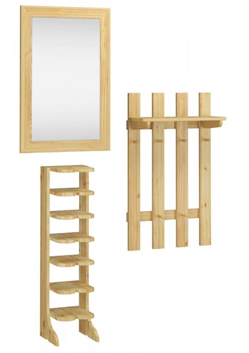 Ensemble meuble entrée pin - meuble,
