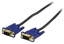 Câble VGA 1,8m  Male Male plaqué OR pour Ecran PC Moniteur TFT Vidéo Projecteur 