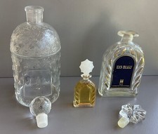 Lot of Empty and Miniature Perfume Bottles for Collection