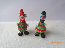 Murano , lot de 2 minis Clowns