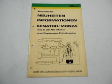 Opel Senator Monza with C30 NE engine catalytic converter technical novelties information