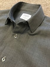 WORN ONCE SMYTH & GIBSON CONTEMPORARY FIT MICRO CHECK SHIRT S SMALL COST £105