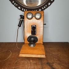 KELLOGG 1900s ANTIQUE HAND CRANK WALL MOUNT TELEPHONE NICE DOVETAIL Cabinet