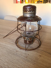 Antique 1930s American Railway Lantern Lamp. HANDLAN ST LOUIS