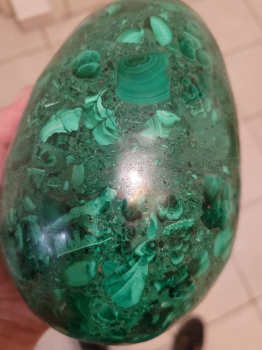 Ancien grand oeuf malachite - ancien, en