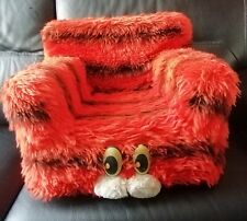 SUPERBE & TRES RARE Fauteuil Moumoute Enfant Tigre Orange/Noir Années 70