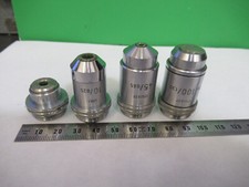 Lot Leitz Allemagne Objectif 3.5X 10X 45X 100X Microscope Pièce Comme sur Photo
