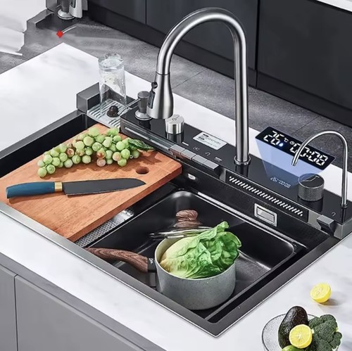 évier cuisine cascade inox - cuisine,