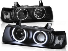 Phares Avant Angel Eyes BMW Serie 3 E36 Berline/Touring 12.90-08.99 Noir