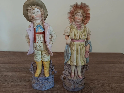 Anciennes figurines biscuit - figurines,