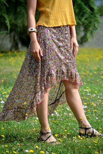 Jupe longue asymétrique