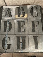 anciens pochoirs zinc alphabet