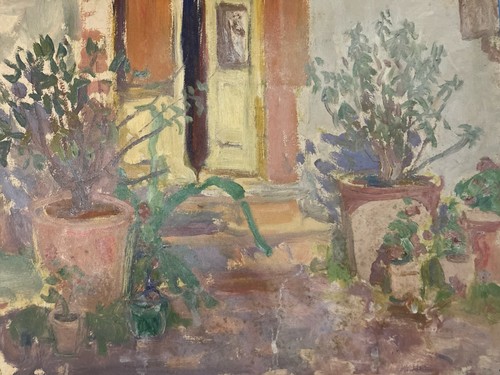 Peinture huile carton - carton, 1920