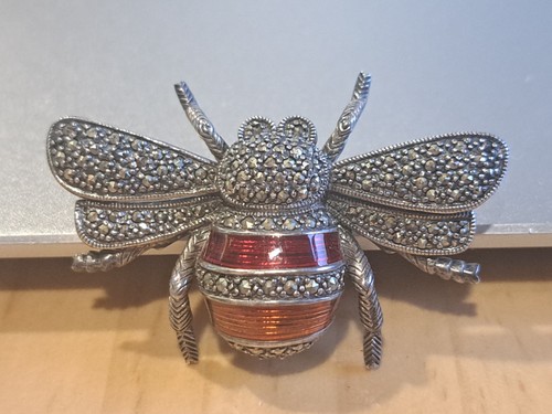 Belle broche abeille argent - broche,