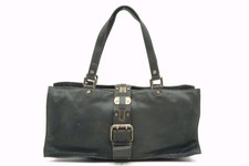 CELINE Sac Tote Semi Bandoulière Boucle Triomphe Rabat Nubuck Cuir Gris 4369H