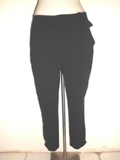 PANTALON CLASSIC FEMME ZARA NOIR FERME PAR AGRAFE ET NOUER A LA TAILLE T:S