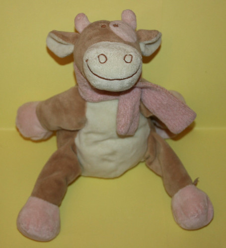 Noukies doudou peluche vache - noukies,