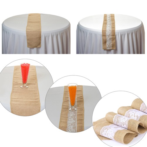 Jute tissu chemin - jute, table