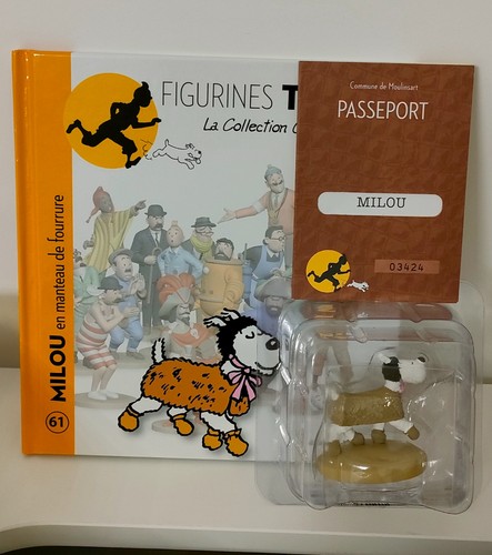 Tintin figurine milou en - tintin,