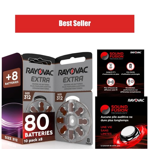 Rayovac extra 312 piles pour - 312,