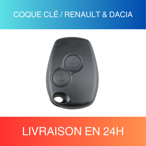 Coque clé bouton renault - clÉ, 2