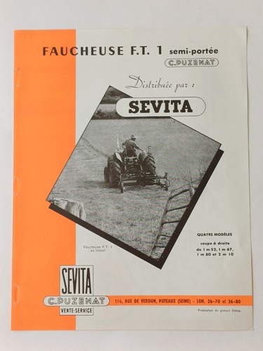 Prospectus faucheuse f t - 2p.,