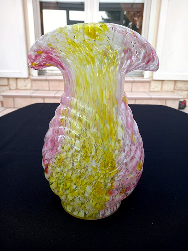 Ancien vase verre - vase, souffle