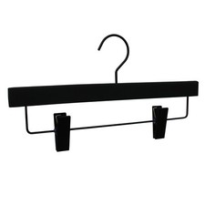 Cintre pour pantalon Premium, en bois, noir, 25 pièces