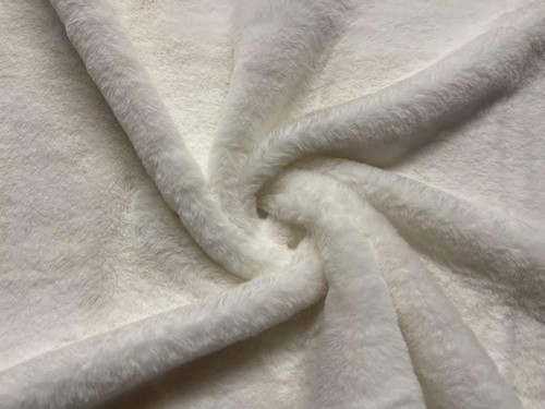 Tissu faux fourrure blanc - tissu,