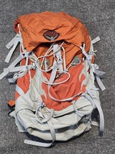 Osprey Talon 44 Airscape Hiking Backpack S/M Orange Gray Lid Pocket Flaking