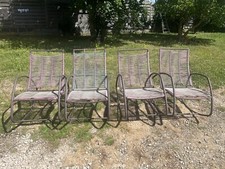 4 IMMENSES FAUTEUILS DE JARDIN ROCKING CHAIR STYLE VINTAGE SCOUBIDOU