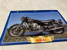 Suzuki RE5 1977 moteur rotatif fiche carte moto passion collection Atlas