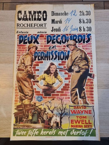 Affiche ancienne cinéma belge